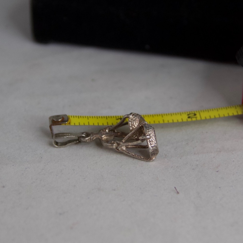 Vintage Italy 925 Sterling Silver Libra Scales of Justice Zodiac Pendant Charm - Picture 8 of 8